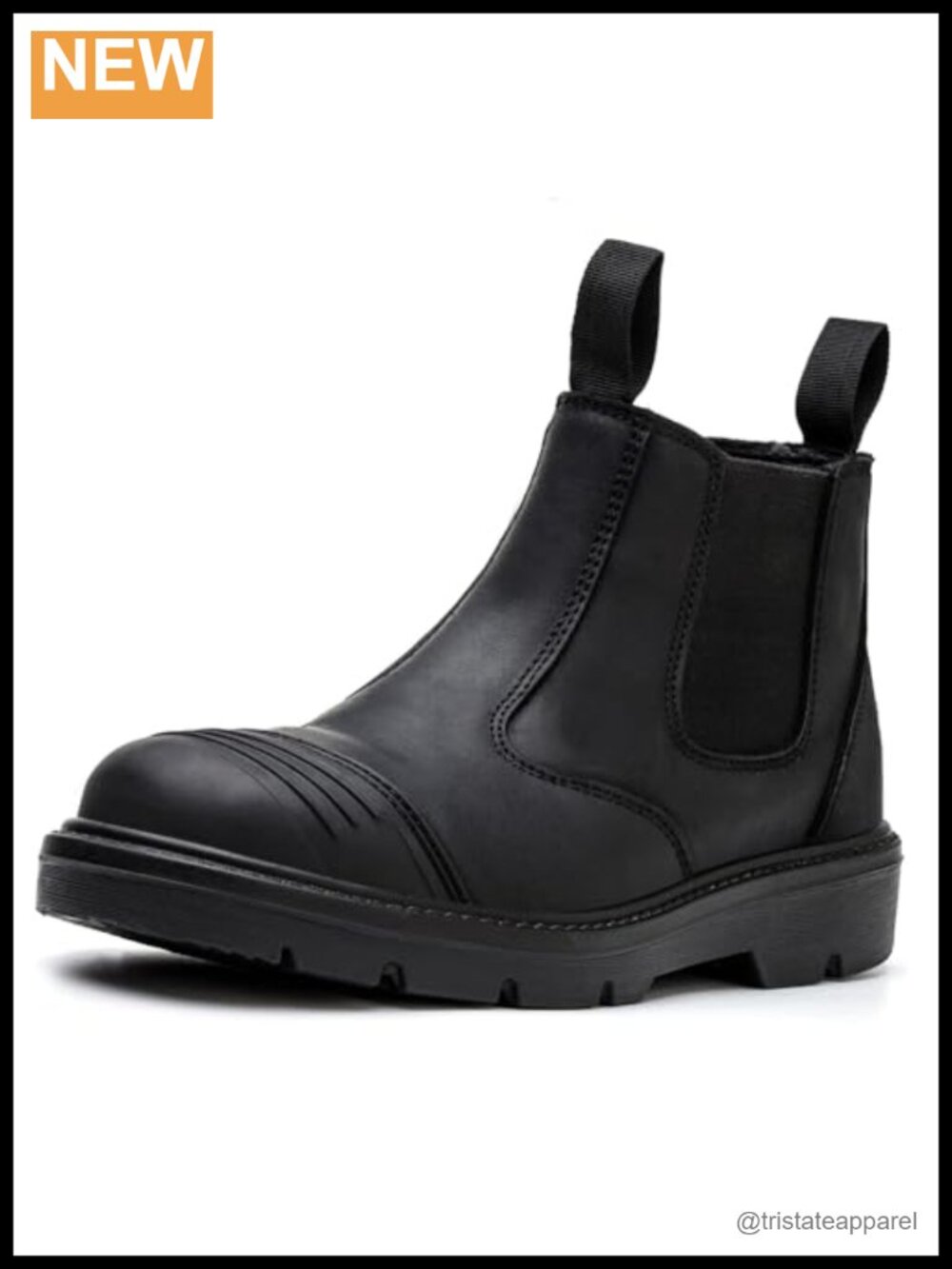 Men's 6" Steel Toe Work Boots Leather Heavy Duty Industrial Construction Safety